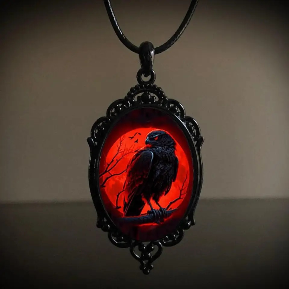 Women'S Vampire Accessories - Collar gótico con camafeo de búho