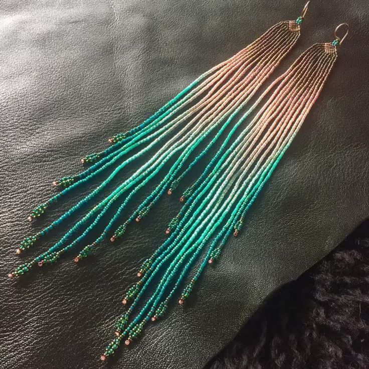Tassel Earrings Boho - Pendientes de cuentas de arroz, borlas