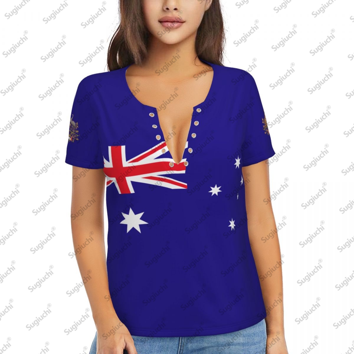 Women'S Accessories Australia - 2025 bandera de Australia Sexy cuello