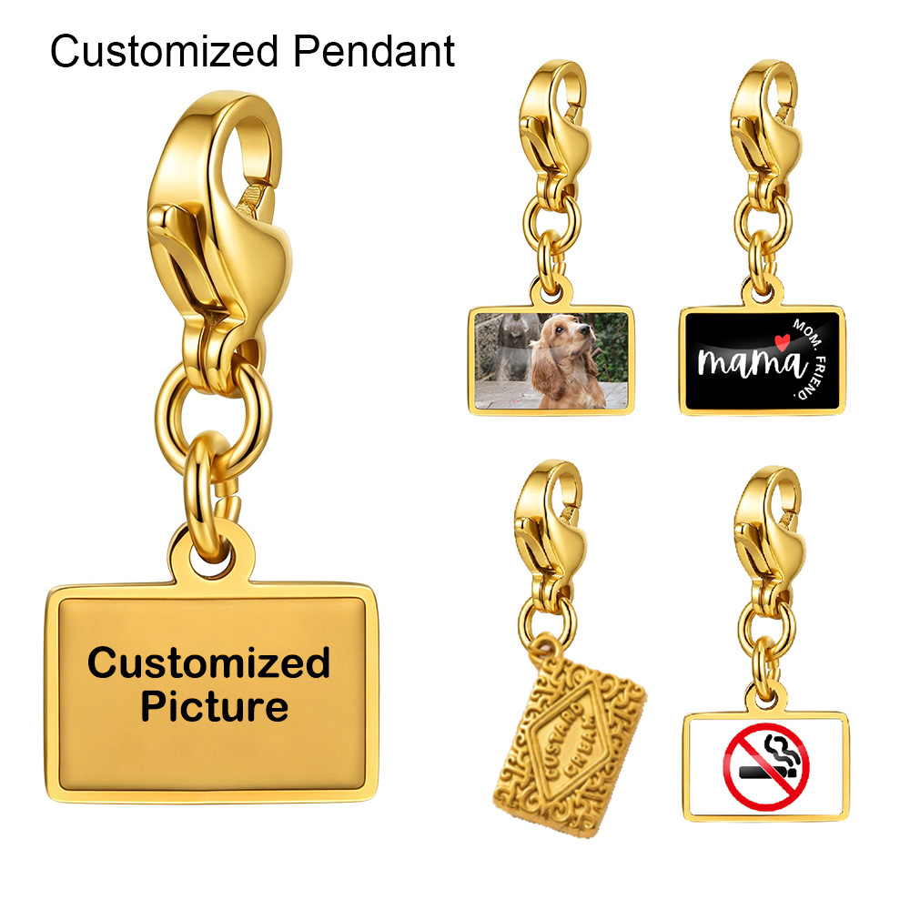 Women Accessories Images - Colgante Personalizado Fashion Square con Imagen,
