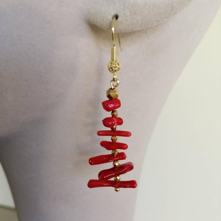 Pendientes Largos de Coral Roj - Tassel Earrings Boho reseña y precio