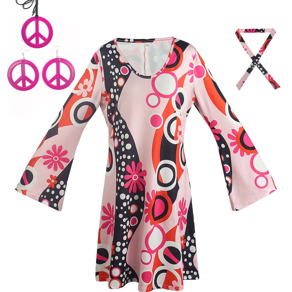 Disfraz Hippie Retro de los Añ - Women'S Accessories In The 60S reseña y precio