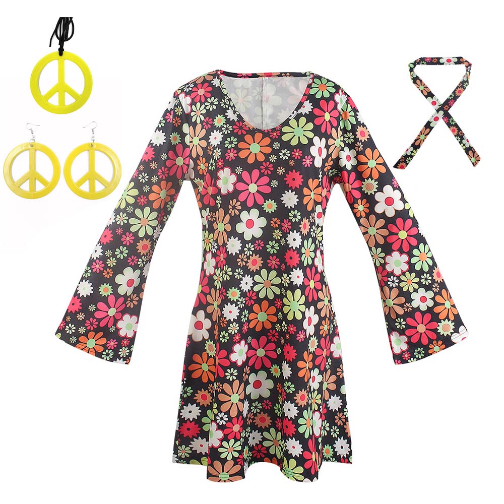 Disfraz Hippie Retro de los Añ - Women'S Accessories In The 60S reseña y precio