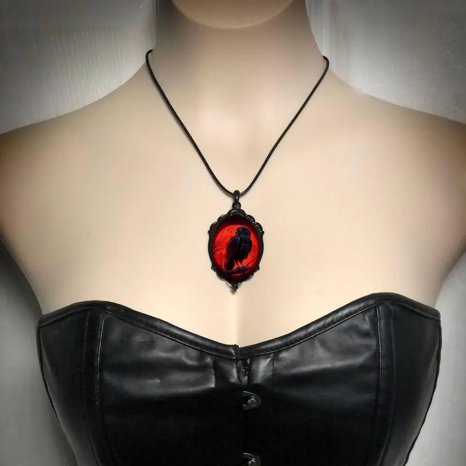 Collar gótico con camafeo de b - Women'S Vampire Accessories reseña y precio
