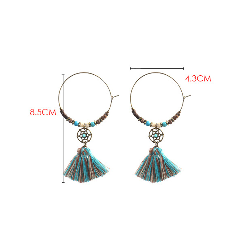 Pendientes de aro con colgante - Tassel Earrings Boho reseña y precio