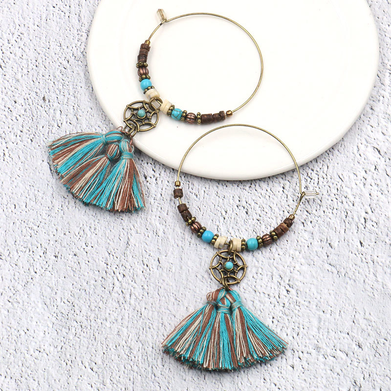 Pendientes de aro con colgante - Tassel Earrings Boho reseña y precio
