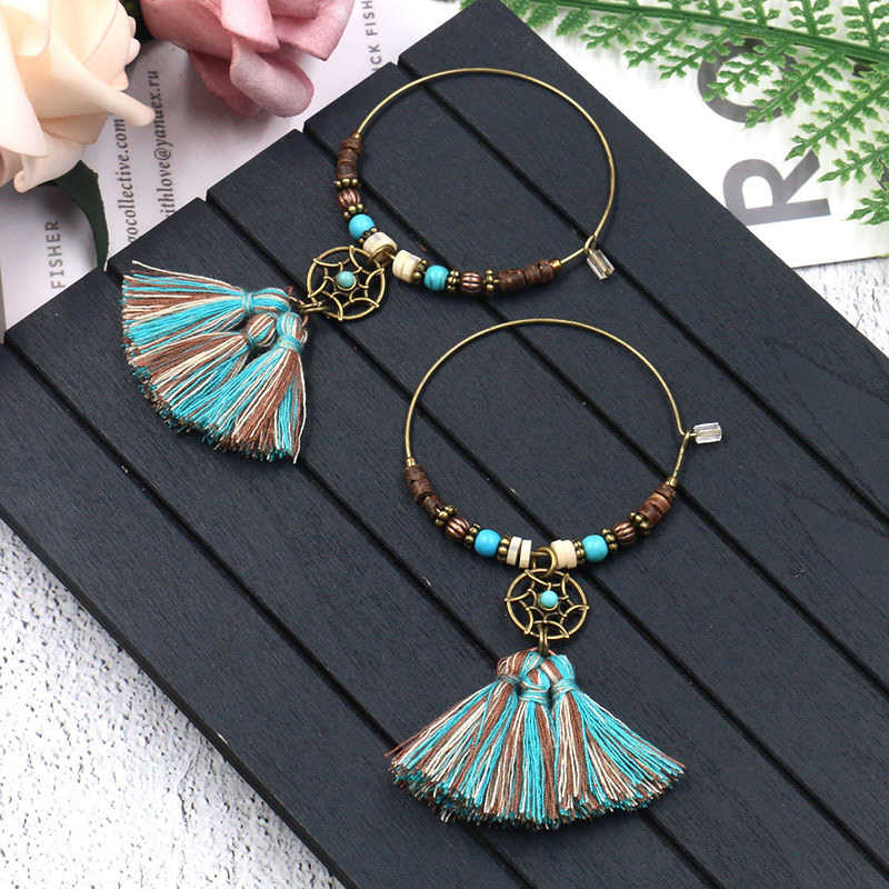 Pendientes de aro con colgante - Tassel Earrings Boho reseña y precio