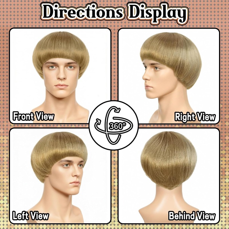 Peluca corta rubia estilo bowl - Women'S Accessories In The 60S reseña y precio