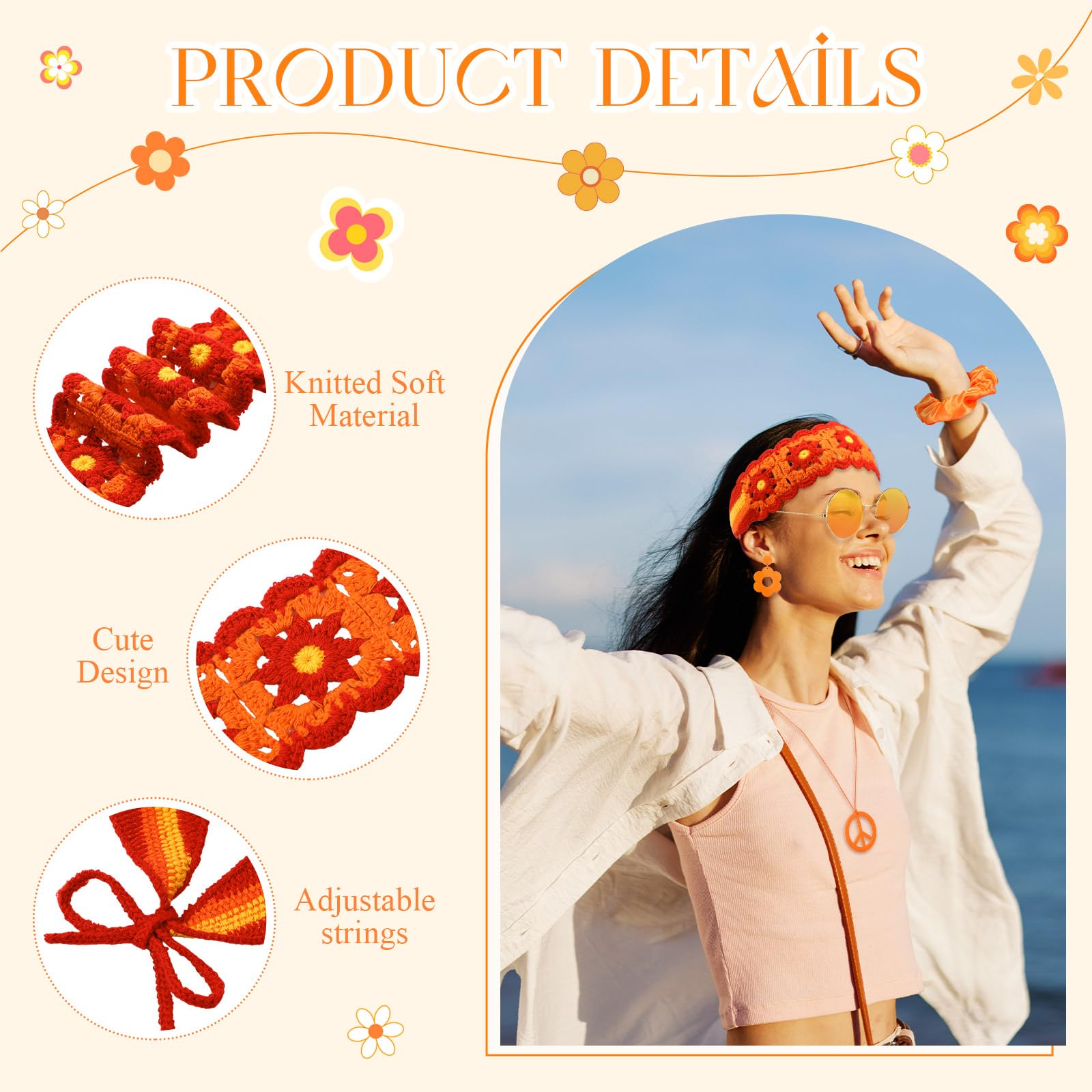 5 Piezas de Accesorios Hippies - Women'S Accessories In The 60S reseña y precio