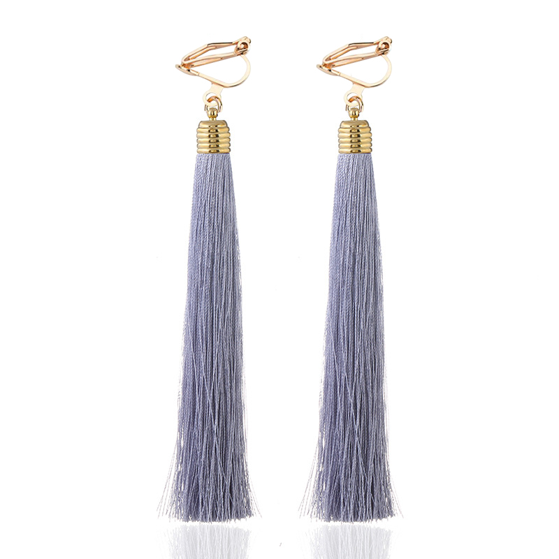 Pendientes de Clip de fibra co - Tassel Earrings Boho reseña y precio
