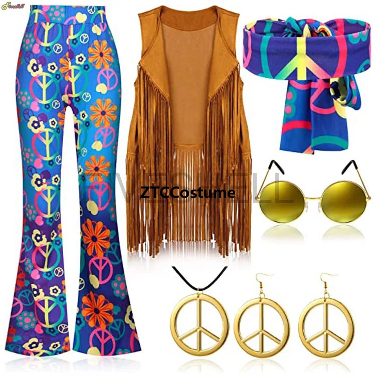 Disfraz Hippie para Mujer, Est - Women'S Accessories In The 60S reseña y precio