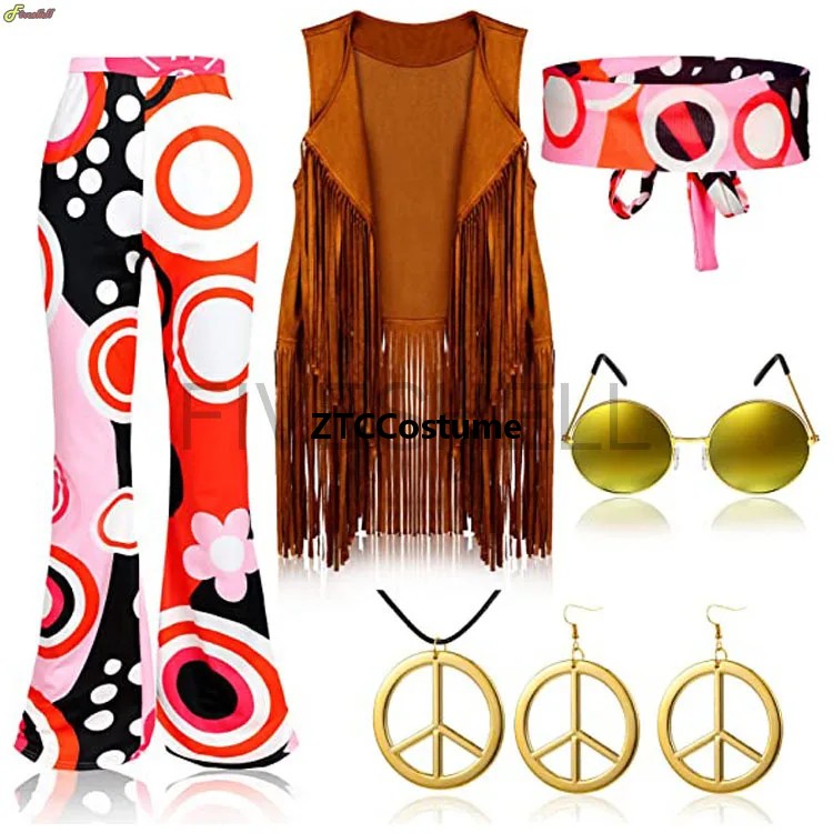 Disfraz Hippie para Mujer, Est - Women'S Accessories In The 60S reseña y precio