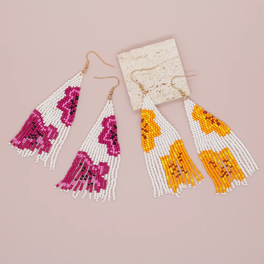 Pendientes de cuentas con borl - Tassel Earrings Boho reseña y precio