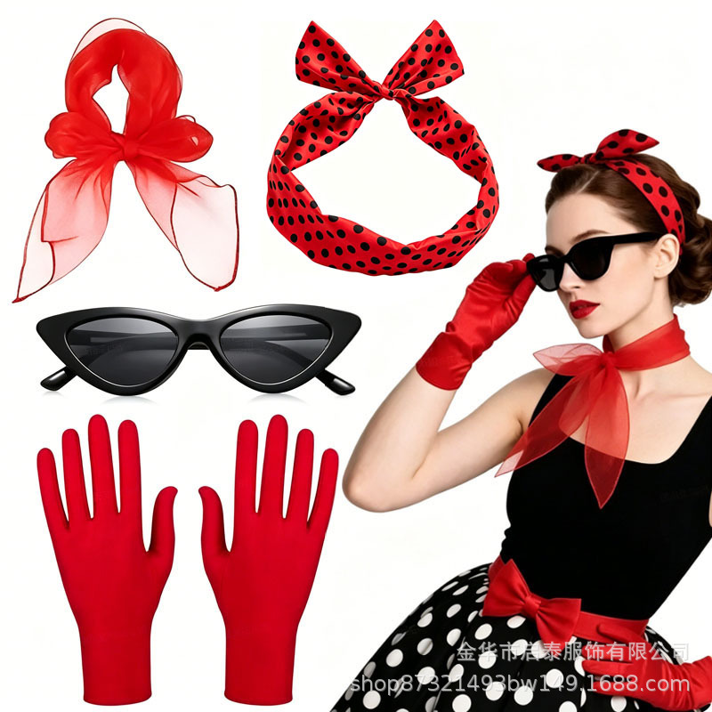 Conjunto de Disfraz Retro de l - Women'S Accessories In The 60S reseña y precio